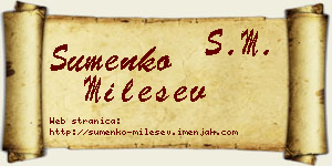 Šumenko Milešev vizit kartica